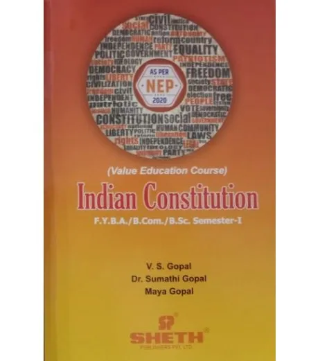 Indian Constitution F.Y.B.A,B.Sc, B.com. Semester 1 Sheth Publication | NEP 2020