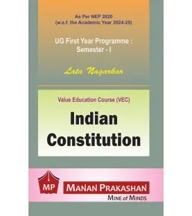Indian Constitution F.Y.B.A,B.Sc, B.com. Semester 1 Manan Prakashan | NEP 2020