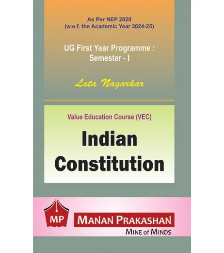 Indian Constitution F.Y.B.A,B.Sc, B.com. Semester 1 Manan Prakashan | NEP 2020