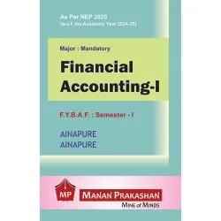 Financial Accounting-I  FYBAF Sem 1 Manan Prakashan | NEP 2020 