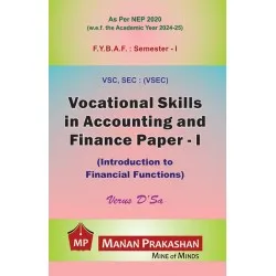 Vocational Skills in Accounting and Finance Paper -1  FYBAF Sem 1 Manan Prakashan | NEP 2020 