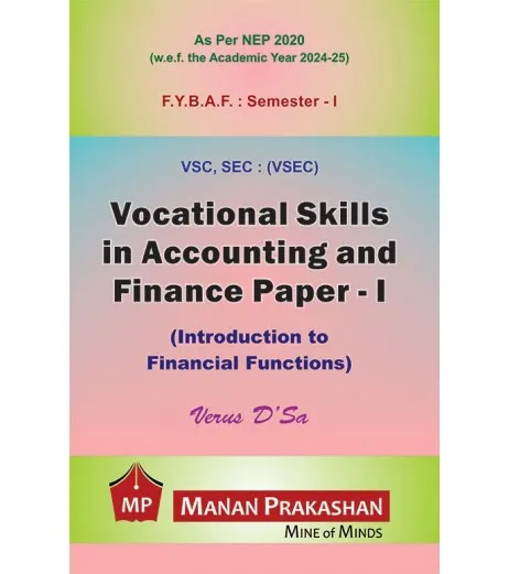 Vocational Skills in Accounting and Finance Paper -1  FYBAF Sem 1 Manan Prakashan | NEP 2020 - SchoolChamp.net