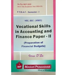 Vocational Skills in Accounting and Finance Paper -2  FYBAF Sem 1 Manan Prakashan | NEP 2020 