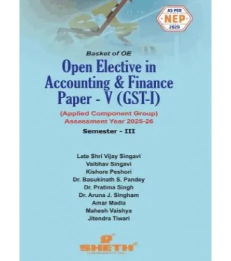 Open Elective in Accounting & Finance Paper-V ( GST- I)  Sem 3 Sheth Publication | NEP 2020