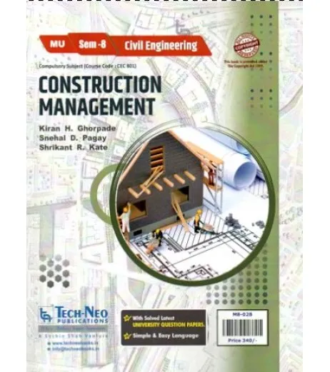Construction Management Sem 8 Civil Engineering Techneo Publication ...