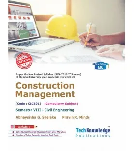 Construction Management Sem 8 Civil Engineering Techknowledge Publication | Mumbai University