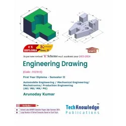 Engineering Drawing K Scheme MSBTE First Year Sem 2 Tech-Knowledge Publication