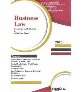 Aarti Publication Business Law by Dr. S. A. Karandikar For LLM Students 