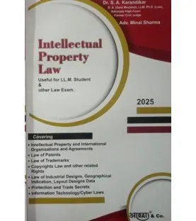 Aarti Publication Intellectual Property Law by Dr. S. A. Karandikar For LLM Students 