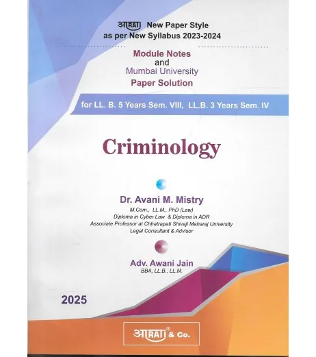 Criminology SYBSL and SYLLB  Sem 4 Aarti and Co. LLB Sem 4 - SchoolChamp.net