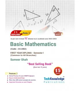 Basic Mathematics K Scheme MSBTE First Year Sem 1 Tech-Knowledge Publication