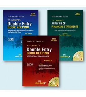 T S Grewals Accounting books for CBSE Class 12 Set Of 3 Books | Latest Edition