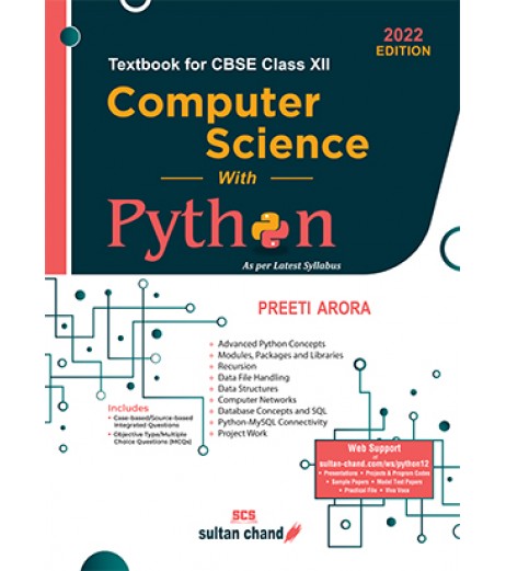 Computer Science with Python Class 12 by Preeti Arora | Latest Edition CBSE Class 12 - SchoolChamp.net