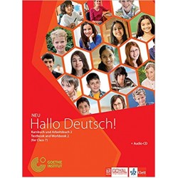 German - Hallo Deutsch - 2 Text Book and Workbook 2 Class 7