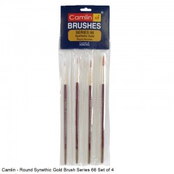 Camlin Paint Brush Series 66 Synthetic Gold Round Brushes