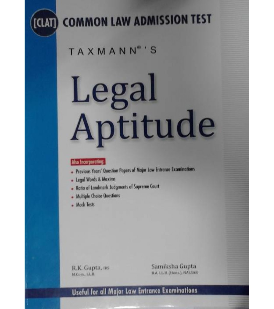 Legal Aptitude Common Law Admission Test CLAT R K Gupta Samiksha Gupta