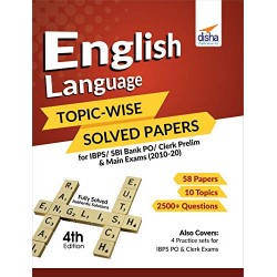 English Language Topic Wise Solved Papers for IBPS / SBI Bank PO / Clerk Prelim and Main Exam | Latest Edition