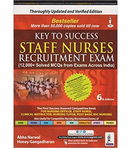 Key to Success Staff Nurses Recruitment Exam (12000+ Solved MCQs with Exams Across India) Nursing - SchoolChamp.net