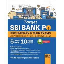 Target SBI Bank PO Preliminary and Main Exam - 20 Practice Sets + Past Papers | Latest Edition