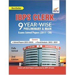 IBPS Clerk 9 Year-wise Preliminary and Main Exams Solved Papers | Latest Edition