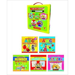 Dreamland Fun to Learn A Pack of 5 Books With Marker Pen for Children Age 2-4 Years | Early Learning Books