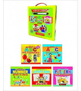 Dreamland Fun to Learn A Pack of 5 Books With Marker Pen for Children Age 2-4 Years | Early Learning Books