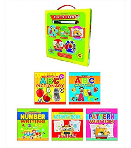 Dreamland Fun to Learn A Pack of 5 Books With Marker Pen for Children Age 2-4 Years | Early Learning Books 3 to 5 Years - SchoolChamp.net
