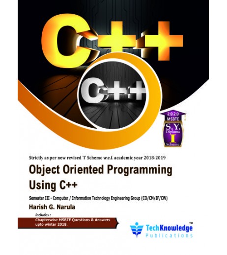 Nirali Object Oriented Programming Using C MSBTE Second Year Diploma Sem 3 Computer & It Engineering Sem 4 Computer Diploma - SchoolChamp.net