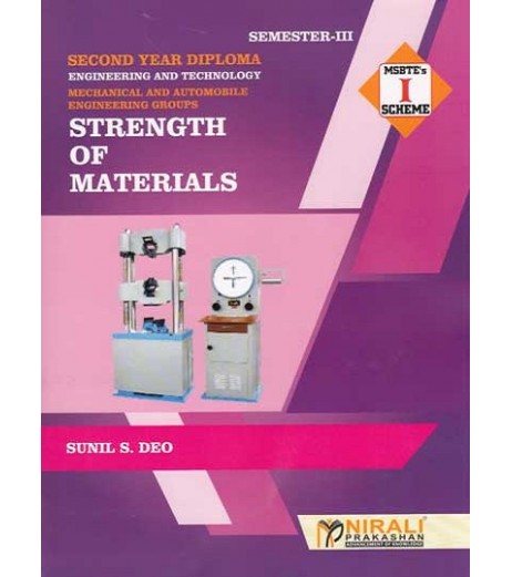 Nirali Strength Of Materials MSBTE Second Year Diploma Sem 3 Mechanical Engineering