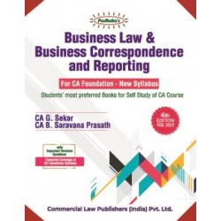 Business Law and Business Correspondence And Reporting for CA Foundation | Latest Edition