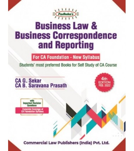 Business Law and Business Correspondence And Reporting for CA Foundation | Latest Edition Chartered Accountant - SchoolChamp.net