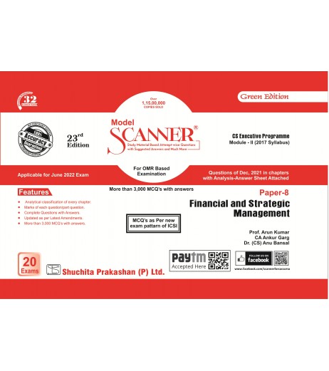 Model Scanner CS Executive Programme Module-2  Paper-8 Financial and Strategic Management | Latest Edition Chartered Accountant - SchoolChamp.net