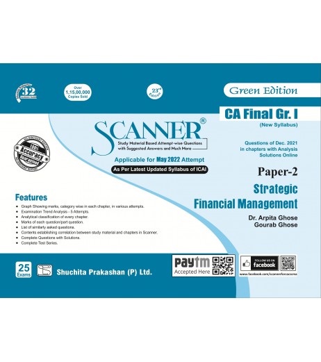 Scanner CA Final Group-1 New Syllabus Paper-2 Strategic Financial Management | Latest Edition Chartered Accountant - SchoolChamp.net