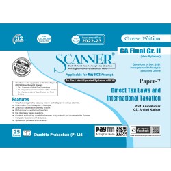 Scanner CA Final New Syllabus Gr. 2 Paper - 7 Direct Tax Laws and International Taxation Assessment | Latest Edition
