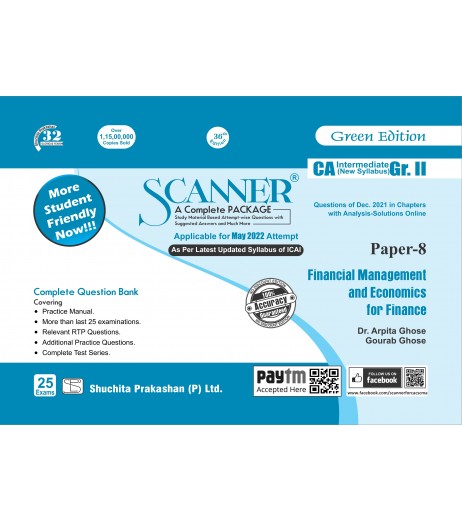 Scanner CA Inter Group-2 New Syllabus Paper-8 Financial Management and Economics for Finance | Latest Edition Chartered Accountant - SchoolChamp.net