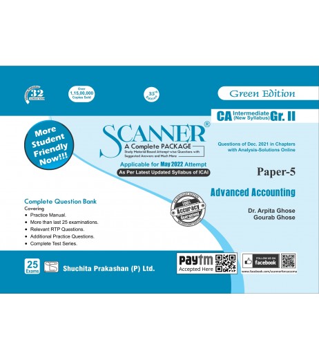 Scanner CA Intermediate Group 2 New Syllabus  Paper-5 Advanced Accounting | Latest Edition Chartered Accountant - SchoolChamp.net