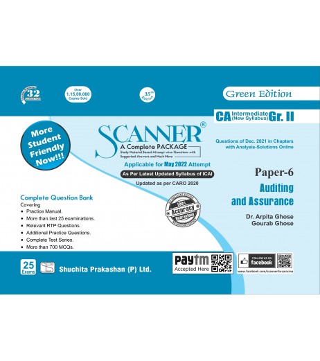 Scanner CA Intermediate Group 2 Paper-6 Auditing and Assurance | Latest Edition Chartered Accountant - SchoolChamp.net