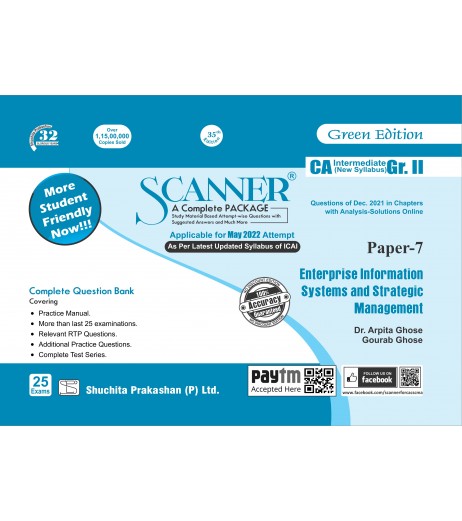 Scanner CA Intermediate New Syllabus Gr. 2 Paper - 7 Enterprise Information Systems and Strategic Management | Latest Edition Chartered Accountant - SchoolChamp.net