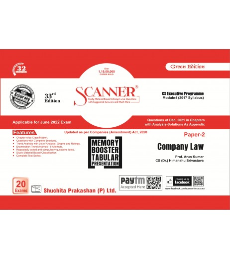 Scanner CS Executive Programme Module-1  Paper-2 Company Law | Latest Edition Chartered Accountant - SchoolChamp.net
