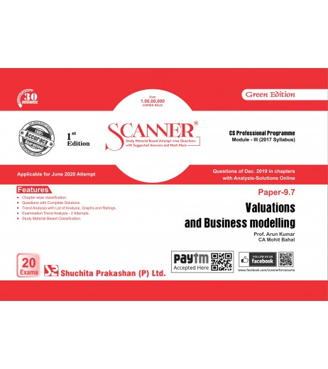 Scanner CS Professional Programme Module III  Paper - 9.7 Valuations and Business Modelling Chartered Accountant - SchoolChamp.net