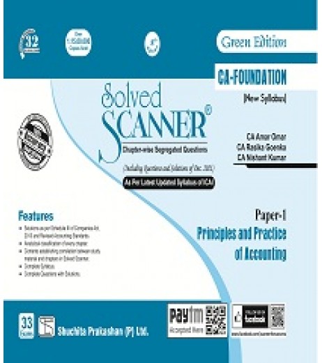 Solved Scanner CA Foundation New Syllabus Paper-1 Principles and Practice of Accounting Chartered Accountant - SchoolChamp.net