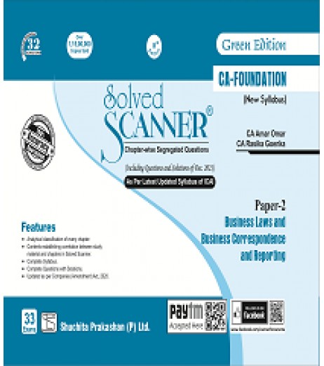 Solved Scanner CA Foundation New Syllabus Paper-2 Business Laws and Business Correspondence and Reporting Chartered Accountant - SchoolChamp.net