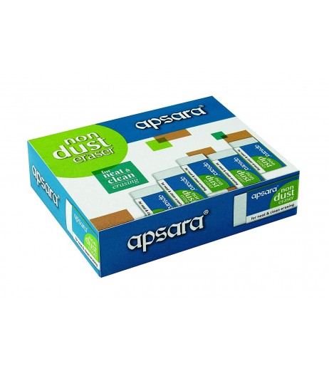 Apsara Non Dust Regular Size Eraser-Pack of 20 Others - SchoolChamp.net