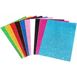 Coloured Foam Sheets Non Glittering A4 Size 12 Sheet