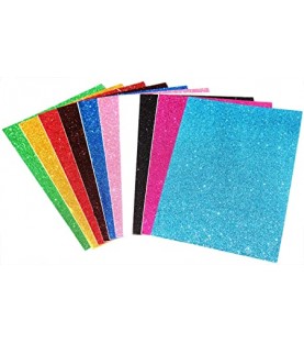 Coloured Foam Sheets Non Glittering A4 Size 12 Sheet