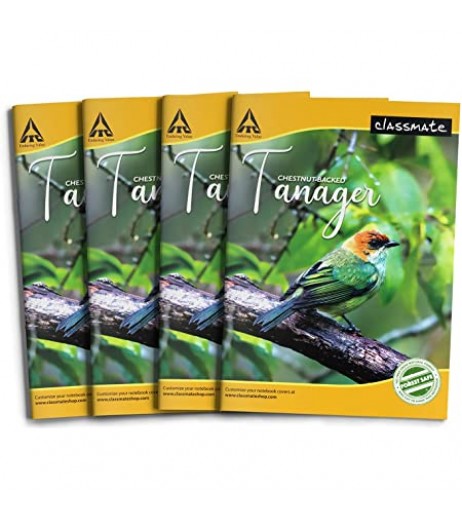 Long Notebook A4 Soft Cover 380 Pages Single Line Pack Of 4 Long Book - SchoolChamp.net