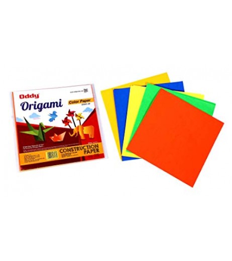 Origami Sheet Single Side Fluorescent 6x6 5 Color 20 Sheet (Pack of 20 Sheets) Paper Products - SchoolChamp.net