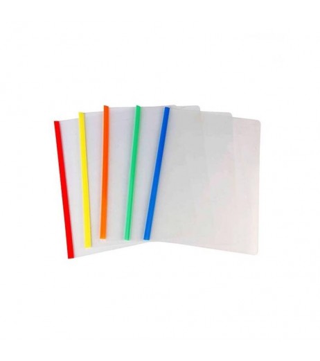 Slide Bar Strip File A4 Transparent Pack of 10 Documents Bag Folders - SchoolChamp.net