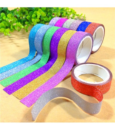 Glitter Tape Assorted color Set of 6 Craft Tape - SchoolChamp.net