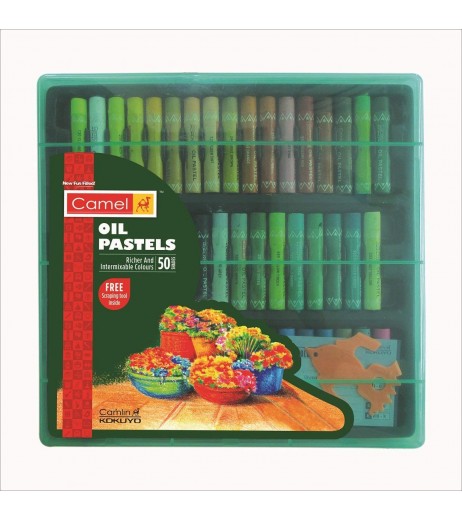 Oil Pastel 1 Pack with 50 assorted shades Colours and Brushes - SchoolChamp.net